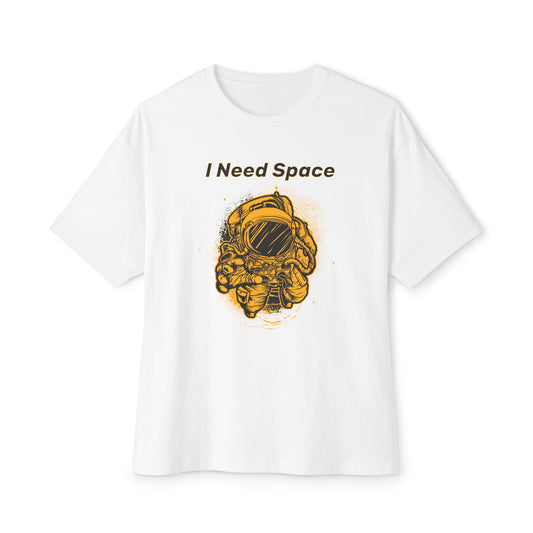 'I Need Space' Astronaut Tee Men's Oversized Boxy T-Shirt