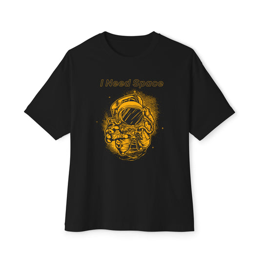'I Need Space' Astronaut Tee Men's Oversized Boxy T-Shirt