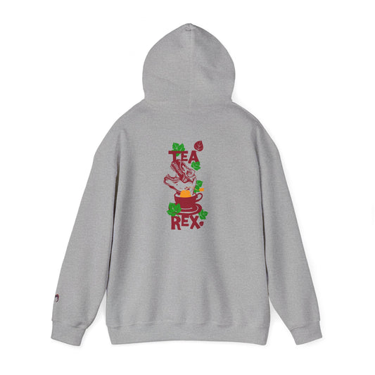 "Tea Rex" Men's Hoodie — Funny Dinosaur Tea Pun Graphic Hoodie