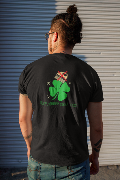 "Don't Press Your Luck" Men's Back Print T-shirt